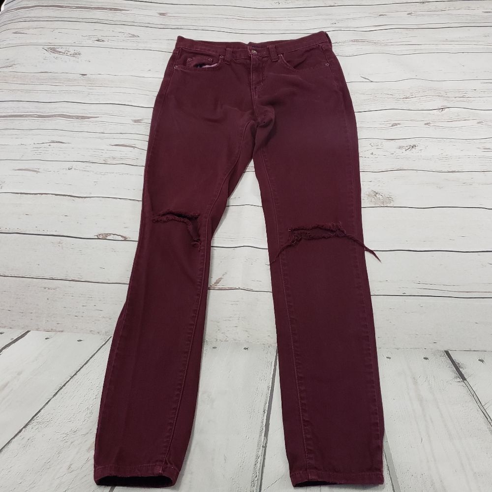 CarMar Jeans Size 28 Skinny Destroyed Torn At Knee